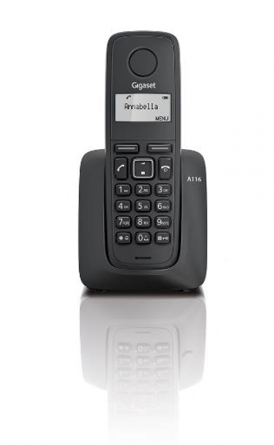 Teléfono inalámbrico Dect Gigaset A116, negro